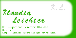 klaudia leichter business card